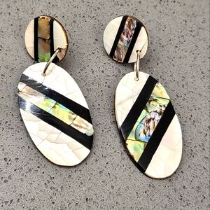 Vintage Mother of Pearl Drop Earrings